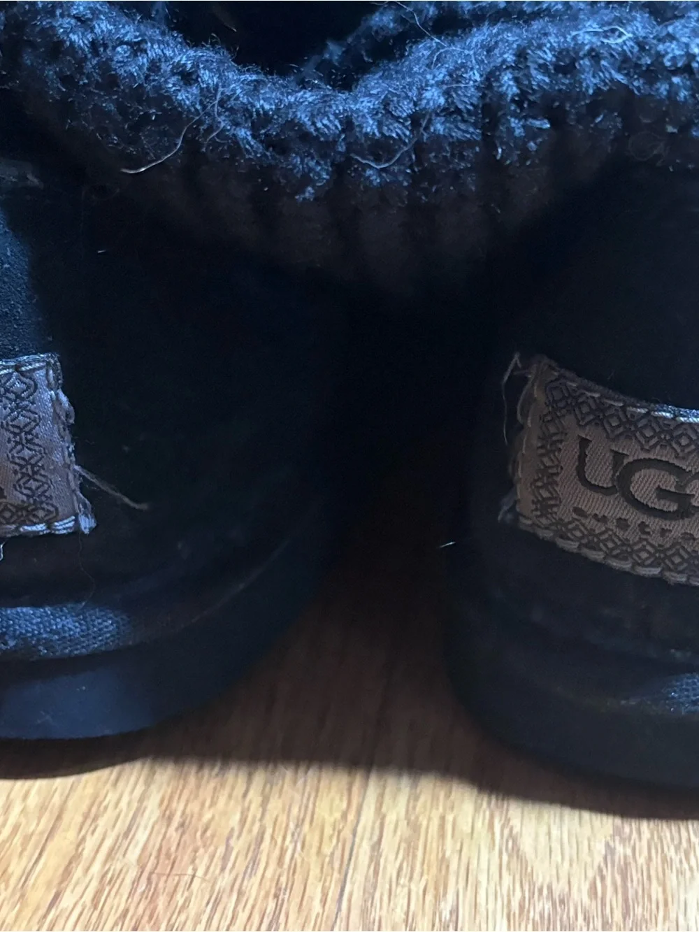 UGG Cardy Knit Sweater Boots Black Fold Over Button Women's 6